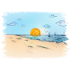 Sunrise on the beach
