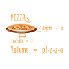 Wiskundige Pizza | Math wiskunde cadeau-idee