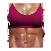 Fake muscle woman fitness female body