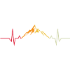 Mountain heartbeat EKG hiking retro gift