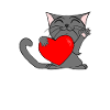 Cat with heart