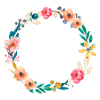 Beautiful wreath of flowers - customizable