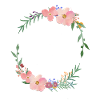 Couronne de fleurs moderne - personnalisable