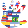 Latin America South America hand flag gift Latin
