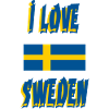 Love Sweden Flags Design