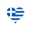 Grèce drapeau grec drapeau coeur