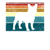 Chien bouledogue français rétro