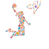 Flower Basketball Player Women