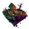 Floating Bog Hut | Low Poly