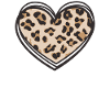 Leopard Print Valentines Heart