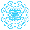 Shri Yantra blue
