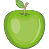 Autocollant drôle d'une pomme