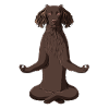 Chien de garde allemand méditant