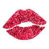 Face mask sticker pink glitter