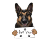 Funny German Shepherd Stalker cartoon