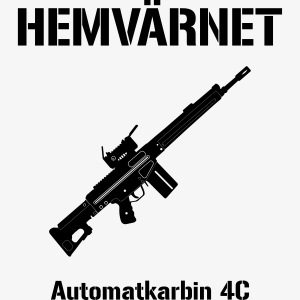 Hemvärnet - Automatkarbin 4C + SWE Flagga
