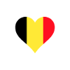 Belgium flag heart