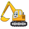 Excavator construction site