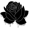 Graffiti of a black rose