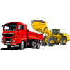 Construction site, truck, wheel loader