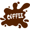 Coffee stain with artistic design