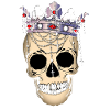 Skull with crown