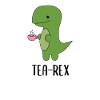 Tea-Rex cute green dinosaur dino