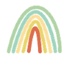 Boho Regenbogen Retro Geschenkidee
