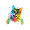 Bunte Katze