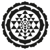 Shri Yantra Lotus flower black