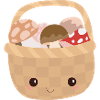 Basket with mushrooms
