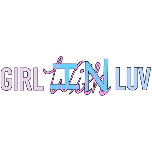 Girl With / In Luv - Pink & Blue
