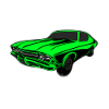 Neon Green Race Car