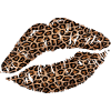 Cheetah pattern lips