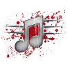 Musical note with spines