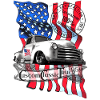 Amerikanischer Oldtimer Flagge Print