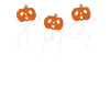 Cute skeleton Halloween pumpkin