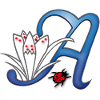 Lettre, fleur, initiale