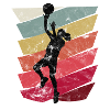 Basketball girl retro