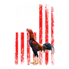 American Flag Cock Fighting rooster