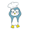 Penguin with a chef hat