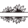 Double sunflower split black