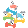 Zwergschnauzer Hunde in Pullovern