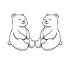 Polarbär Eisbär Freunde