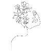 lineart the flower girl
