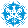 Blue cool snow star