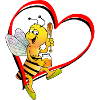 Bee with heart