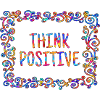 Denk positief, cool, gezegend, positief denken