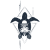 Surfer Turtle Motif