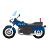 Moto de policía moto de policía azul para niños